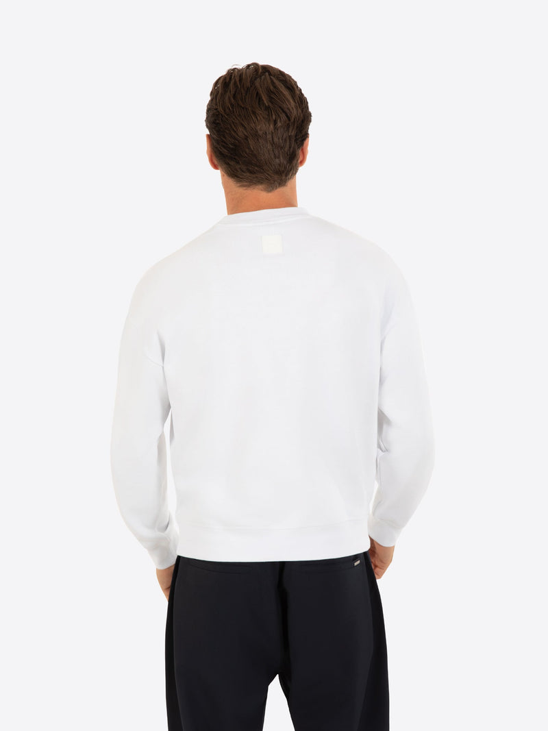 Fine Cotton Jersey Sweatshirt With Print - Gisada.com