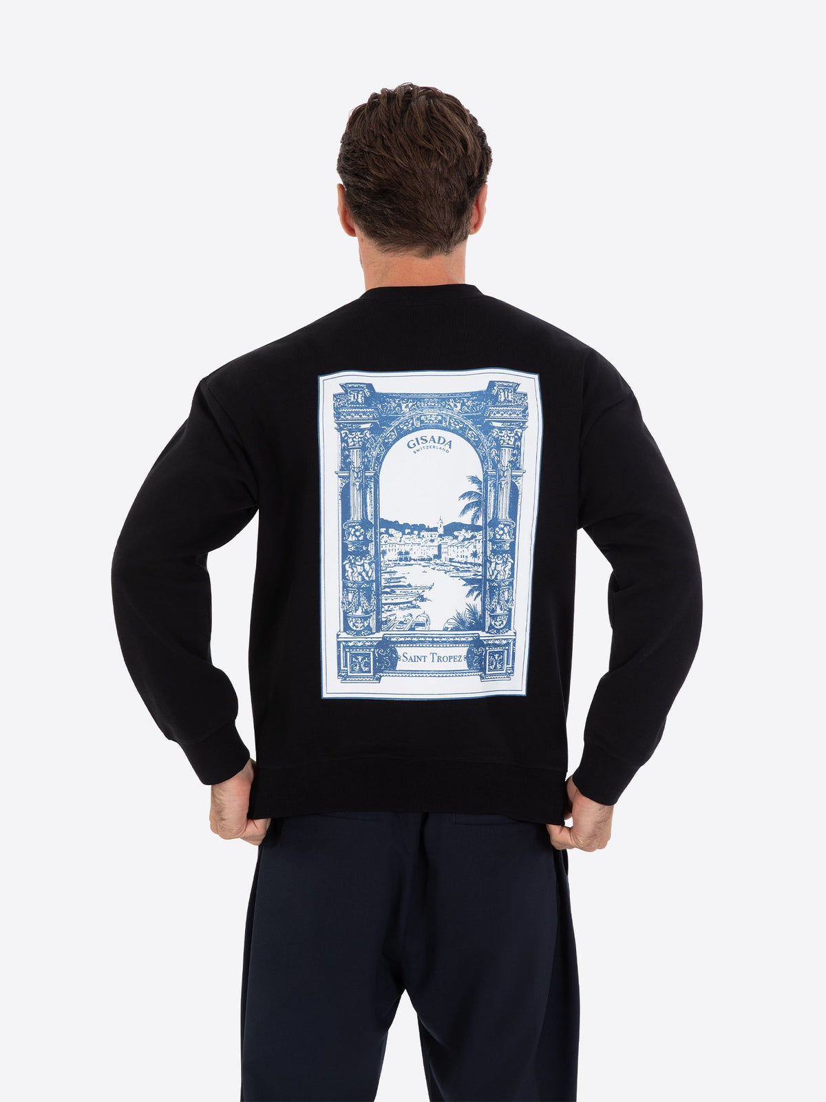 Fine Cotton Jersey Sweatshirt With Print - Gisada.com