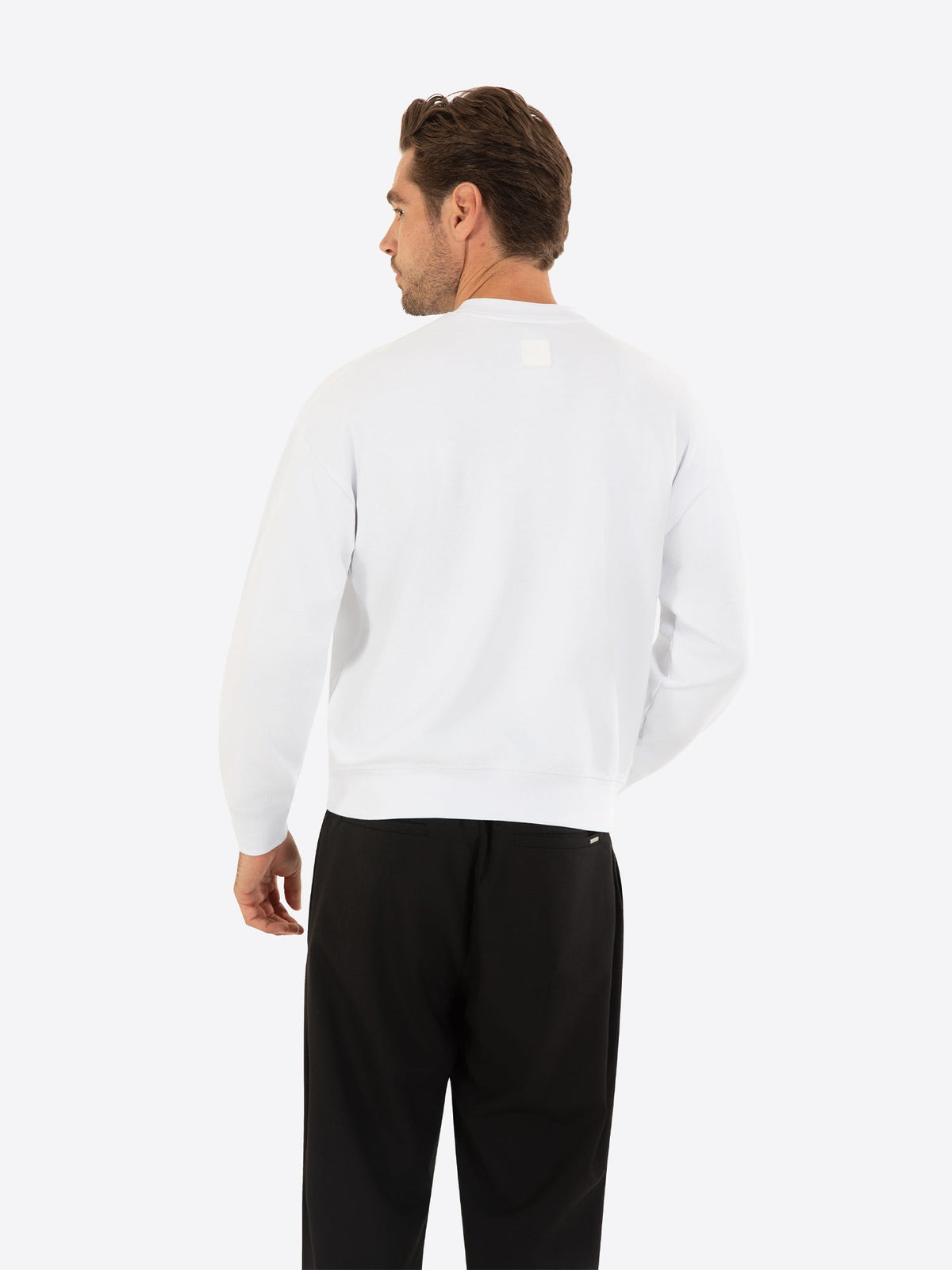Fine Cotton Jersey Sweatshirt With Print - Gisada.com