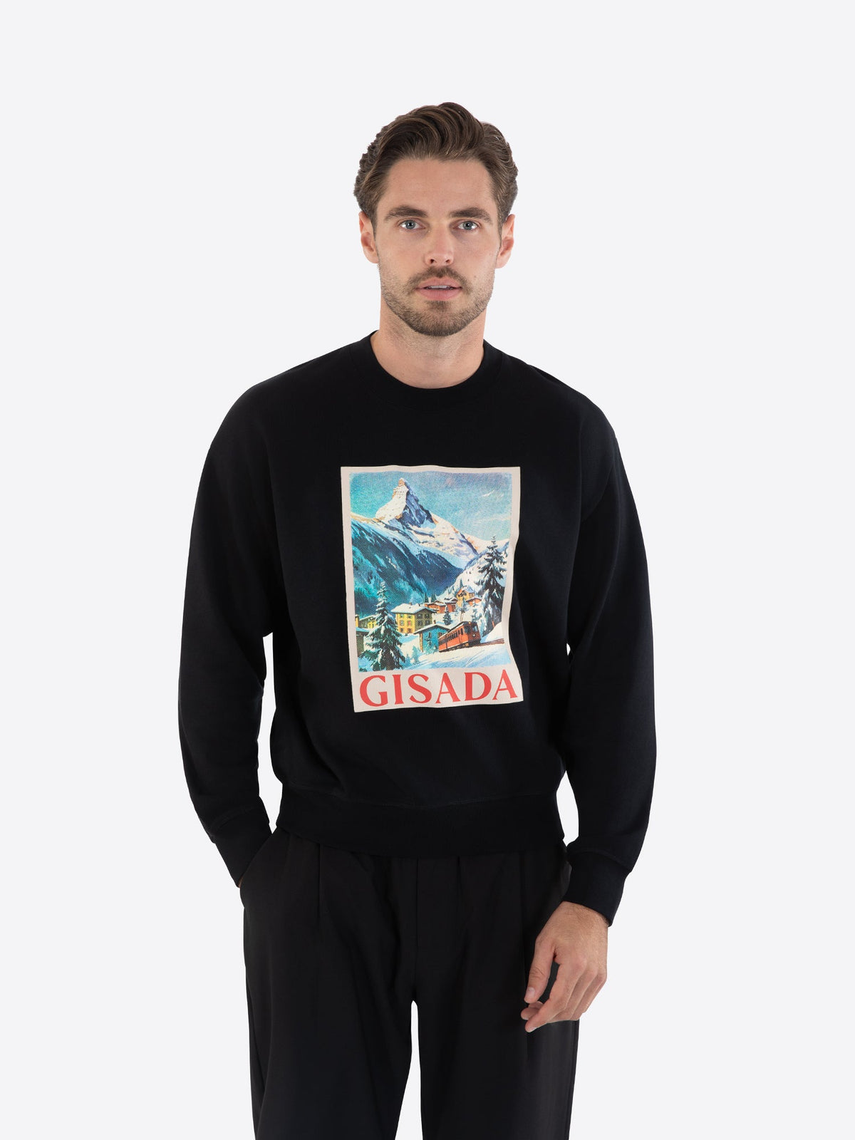 Fine Cotton Jersey Sweatshirt With Print - Gisada.com