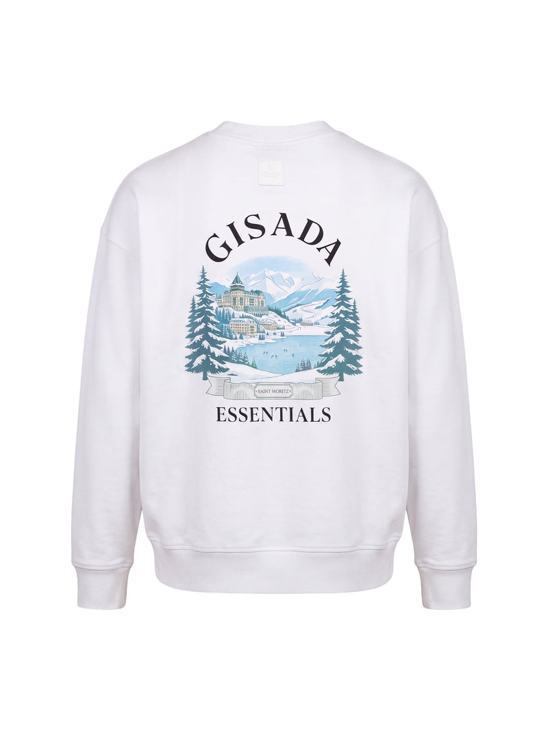 Fine Cotton Jersey Sweatshirt With Print