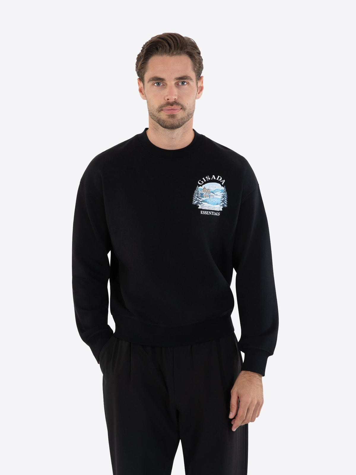Fine Cotton Jersey Sweatshirt With Print - Gisada.com