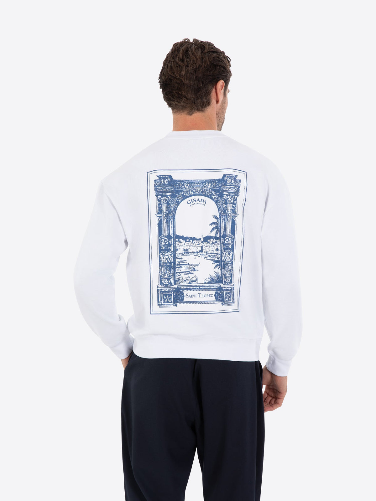 Fine Cotton Jersey Sweatshirt With Print - Gisada.com