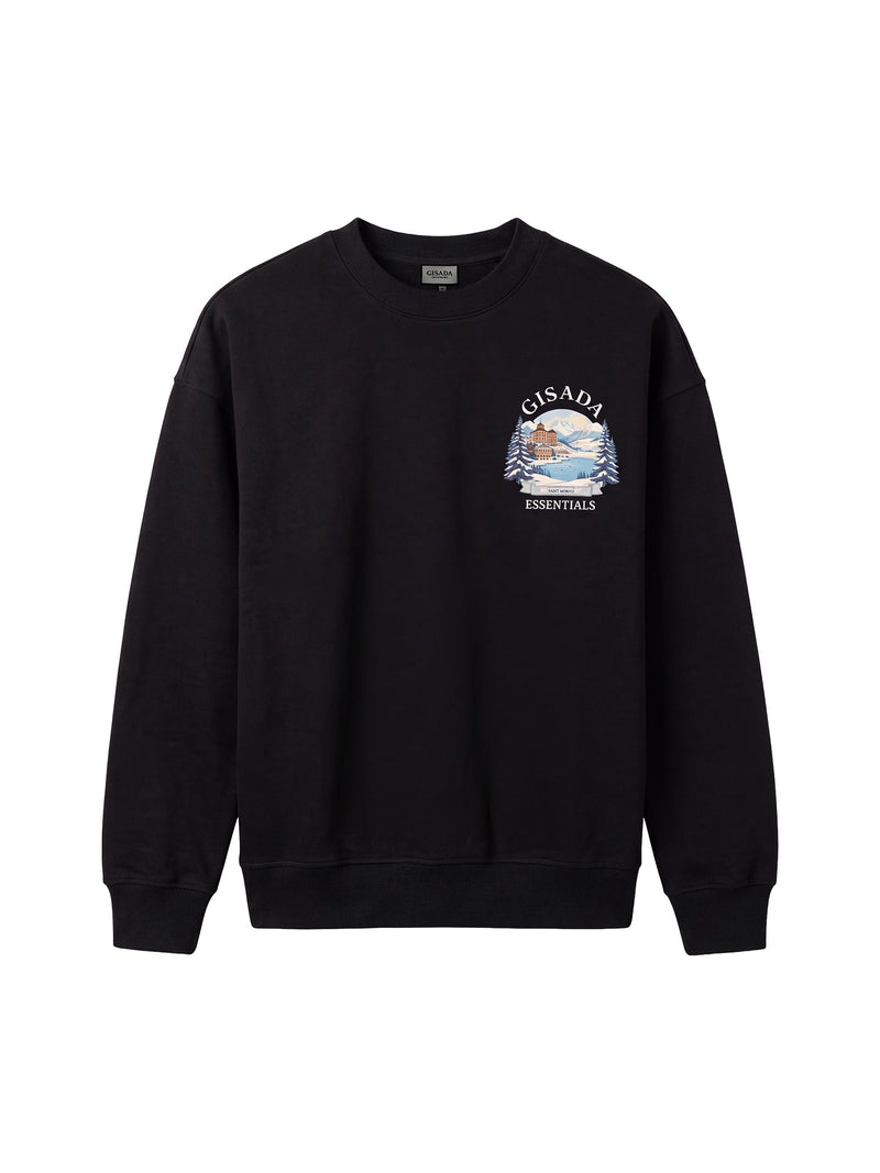 Fine Cotton Jersey Sweatshirt With Print - Gisada.com
