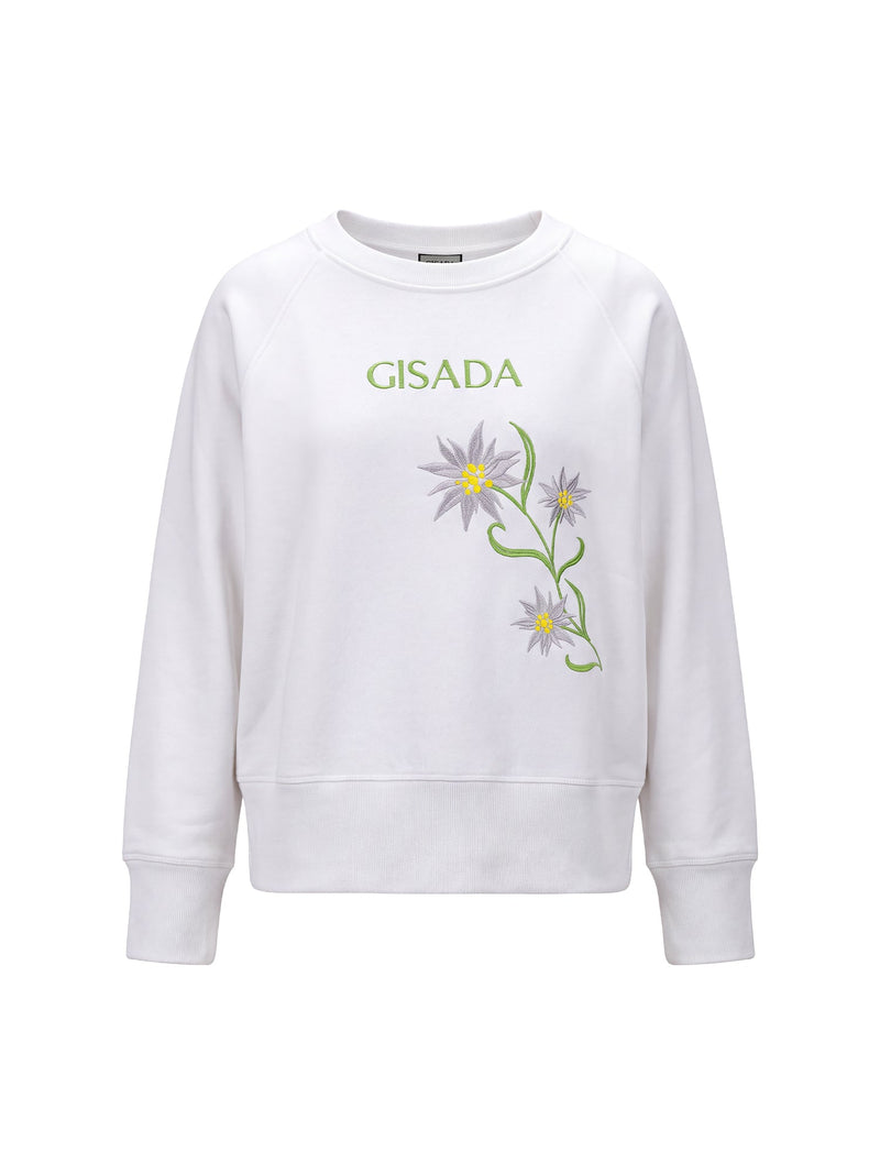 Fine Cotton Jersey Sweatshirt With Print - Gisada.com
