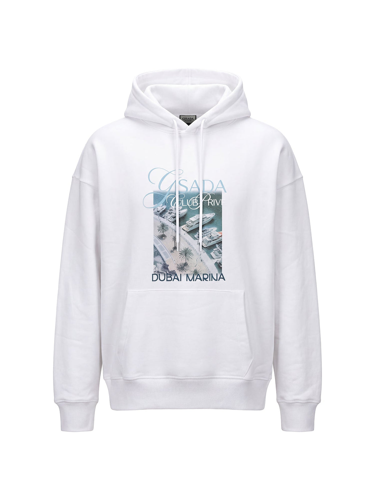 Fine Cotton Jersey Unisex Hoodie With Print - Gisada.com