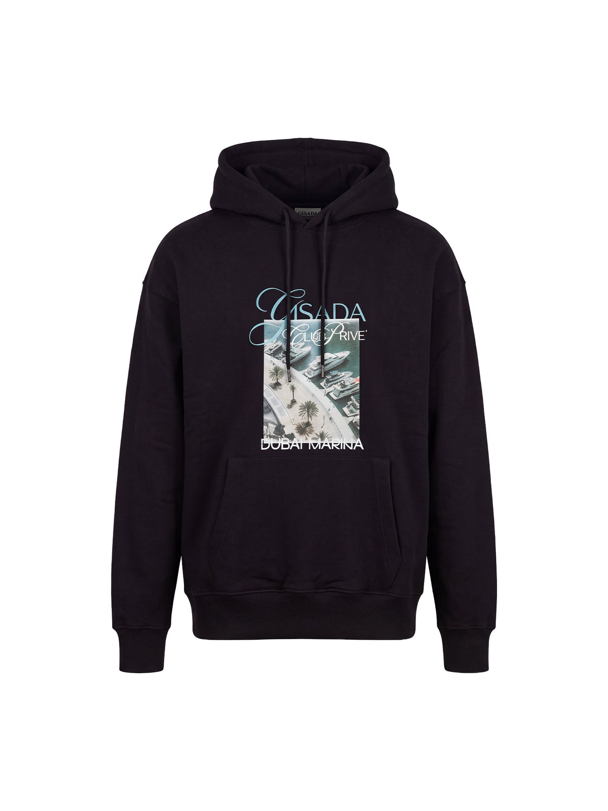 Fine Cotton Jersey Unisex Hoodie With Print - Gisada.com