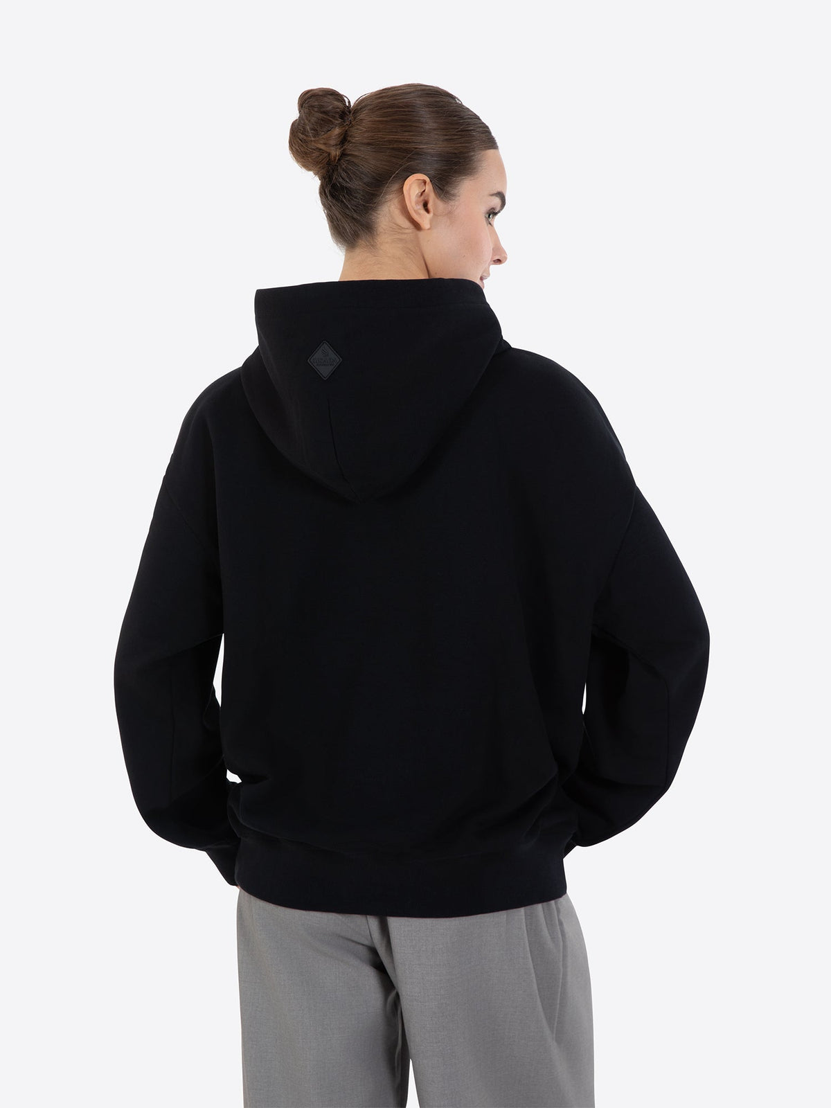 Fine Cotton Jersey Unisex Hoodie With Print - Gisada.com