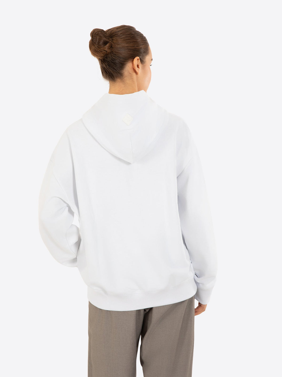 Fine Cotton Jersey Unisex Hoodie With Print - Gisada.com