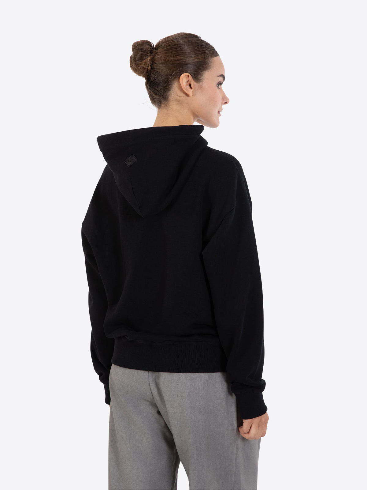 Fine Cotton Jersey Unisex Hoodie With Print - Gisada.com