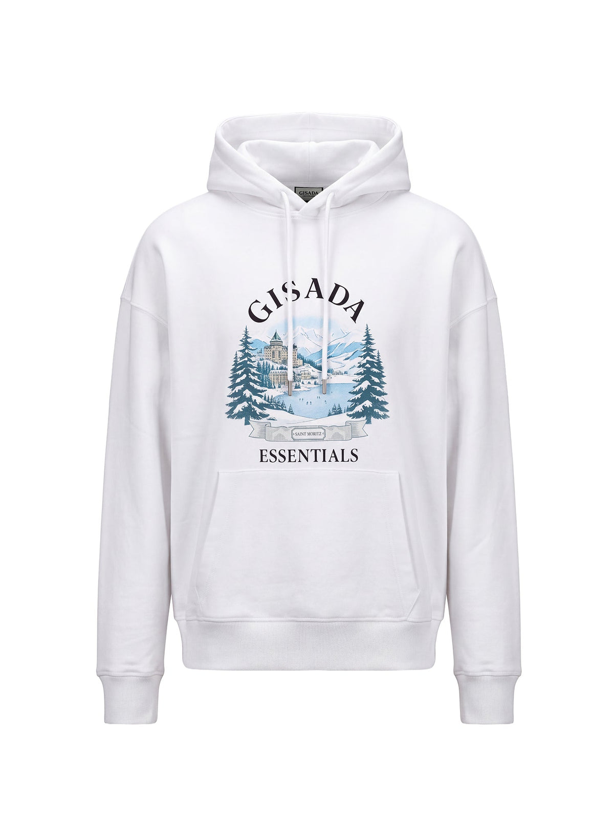Fine Cotton Jersey Unisex Hoodie With Print - Gisada.com