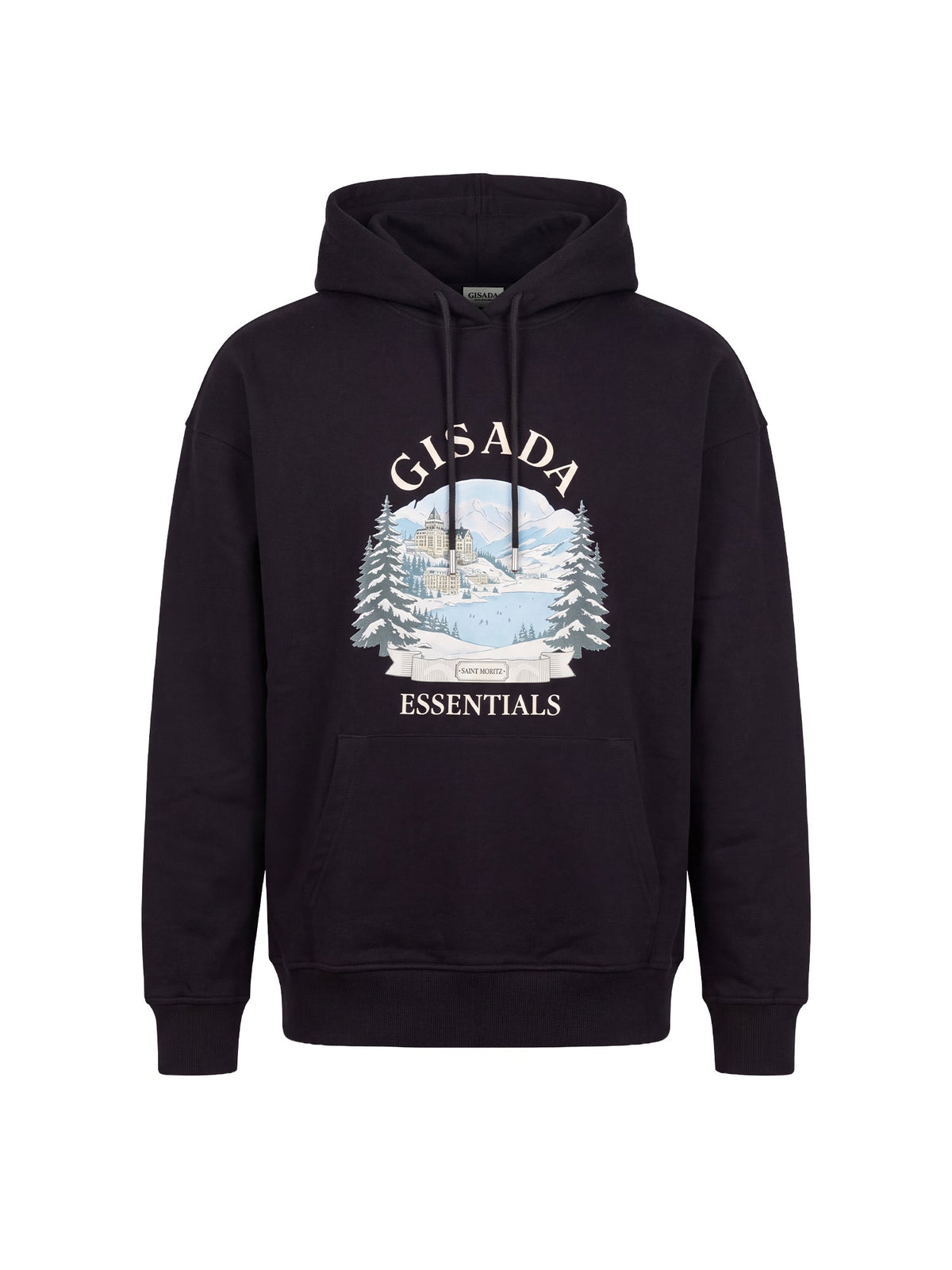 Fine Cotton Jersey Unisex Hoodie With Print - Gisada.com