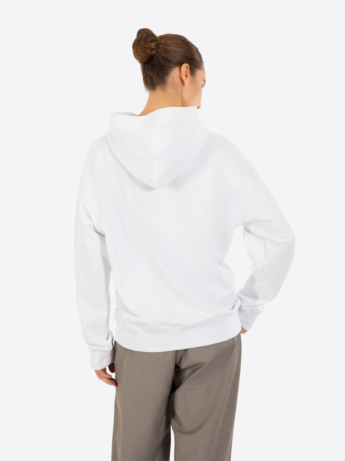 Fine Cotton Jersey Unisex Hoodie With Print - Gisada.com