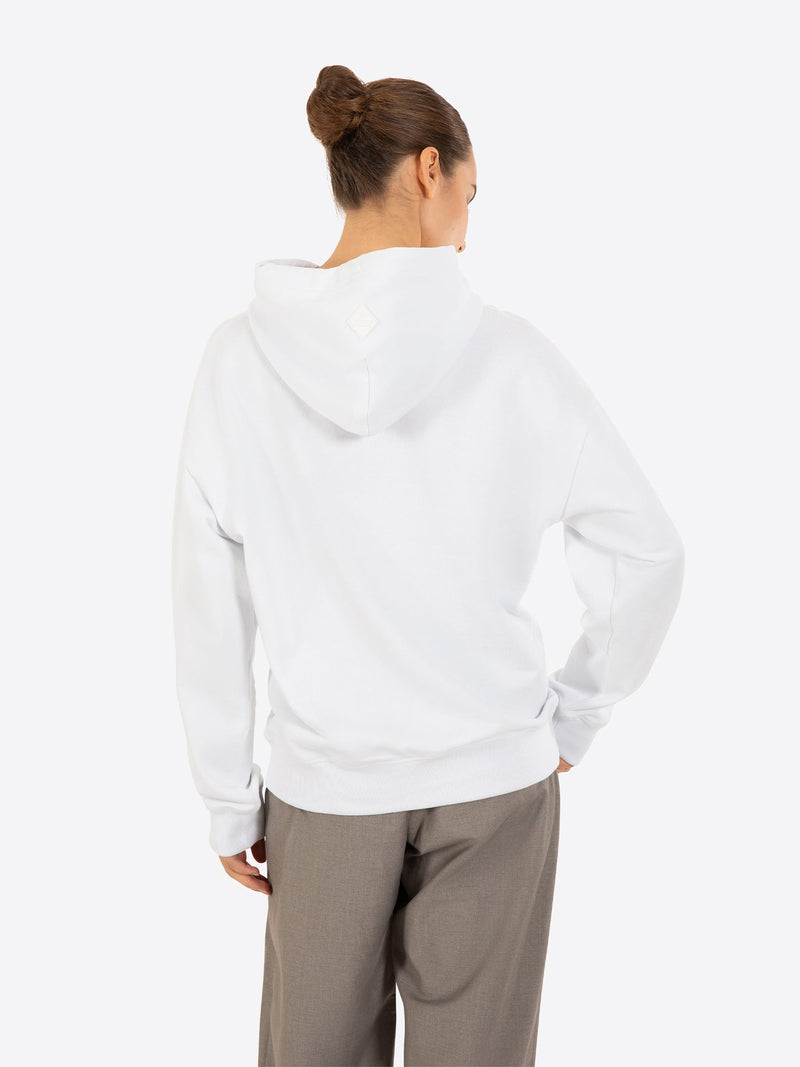 Fine Cotton Jersey Unisex Hoodie With Print - Gisada.com