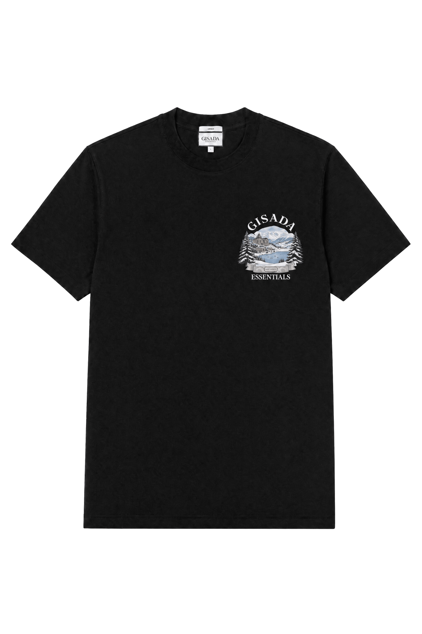 Fine Cotton Jersey Unisex T-Shirt With Print - Gisada.com