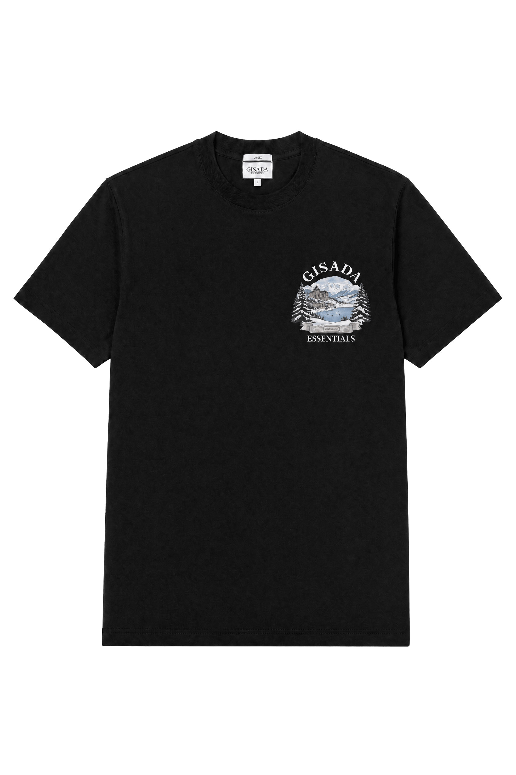 Fine Cotton Jersey Unisex T-Shirt With Print - Gisada.com