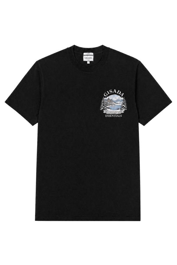 Fine Cotton Jersey Unisex T-Shirt With Print - Gisada.com