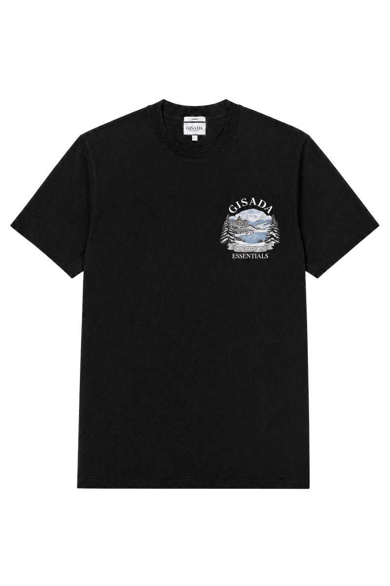 Fine Cotton Jersey Unisex T-Shirt With Print - Gisada.com