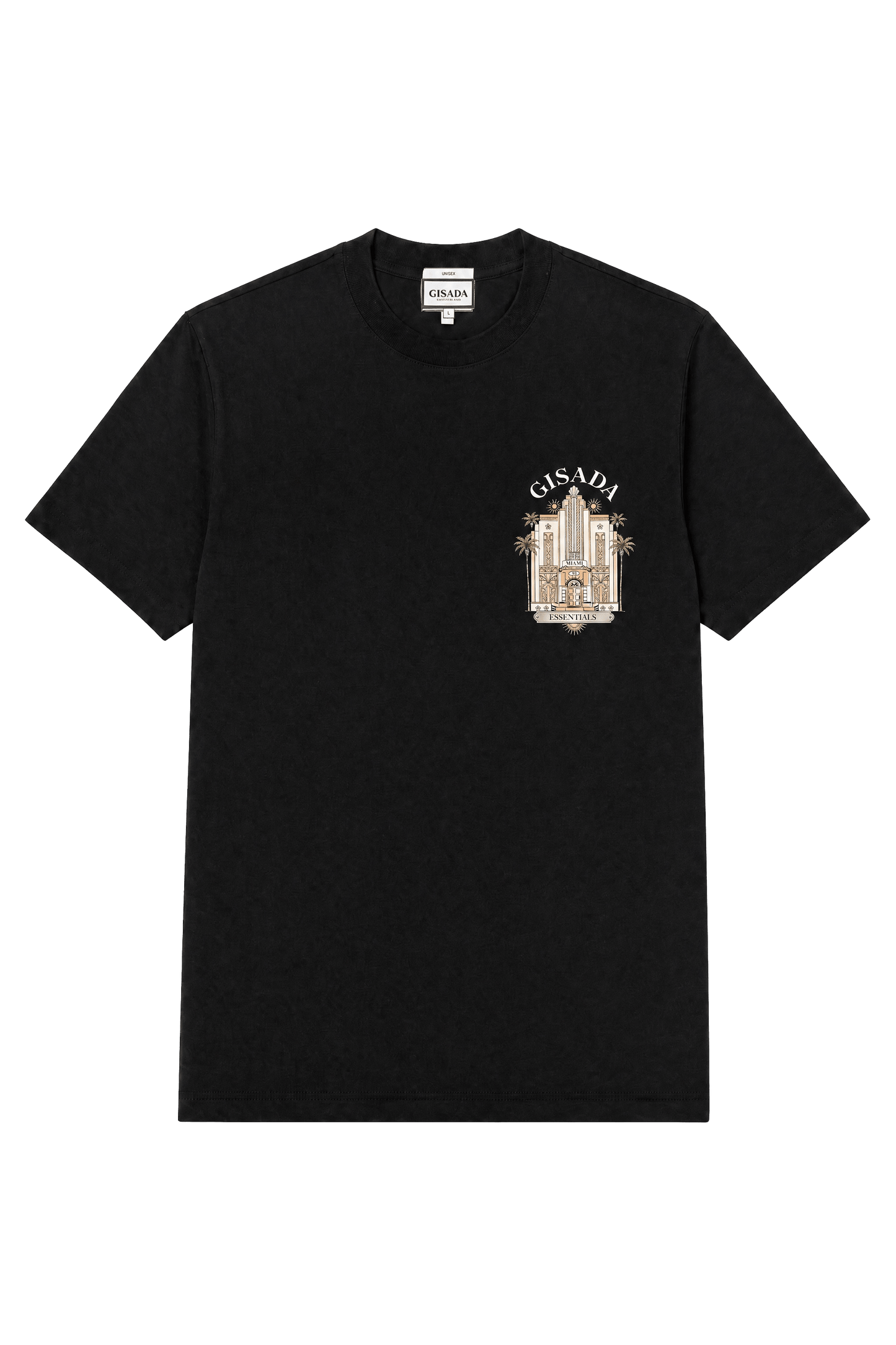 Fine Cotton Jersey Unisex T-Shirt With Print - Gisada.com