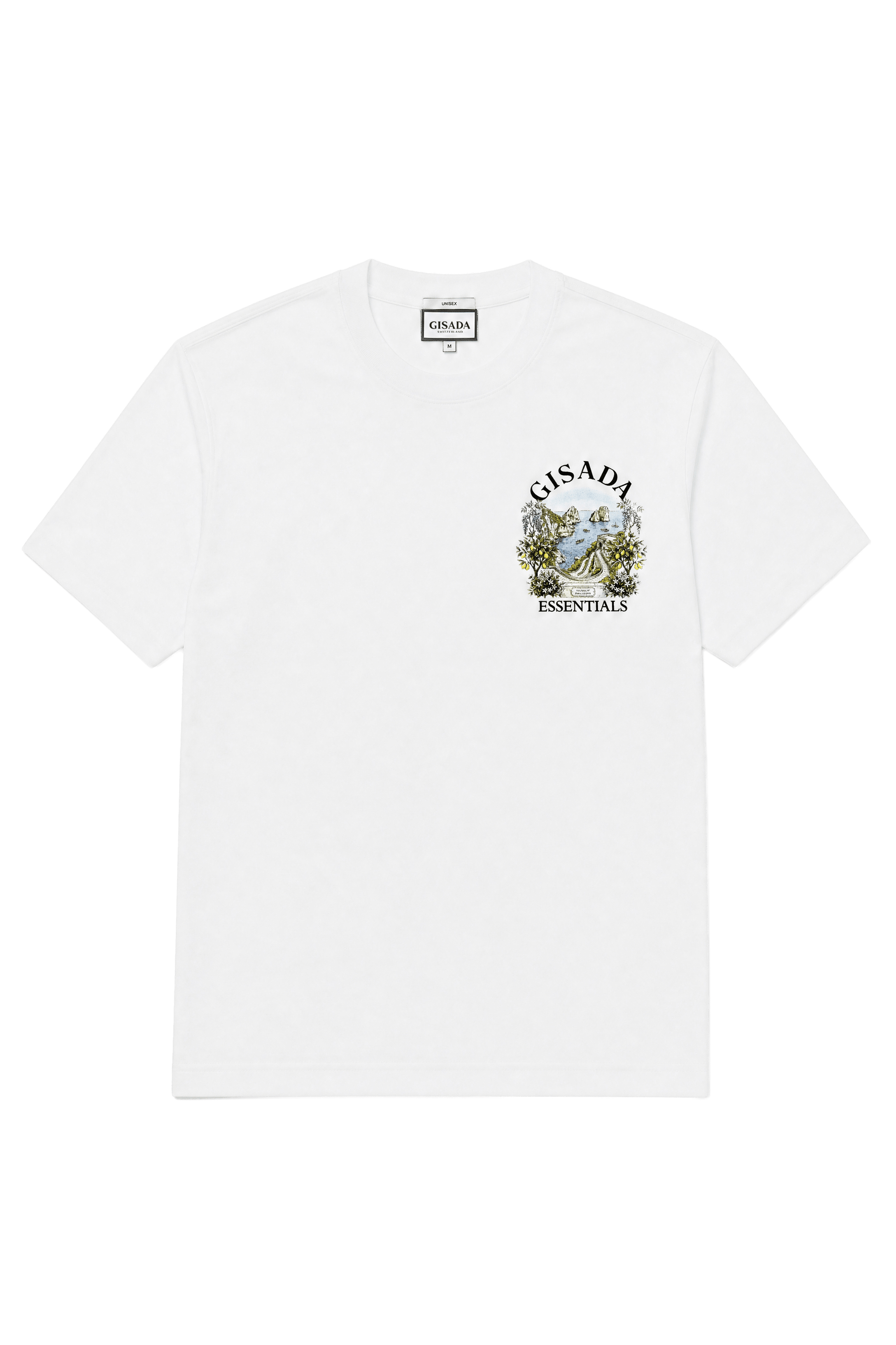 Fine Cotton Jersey Unisex T-Shirt With Print - Gisada.com