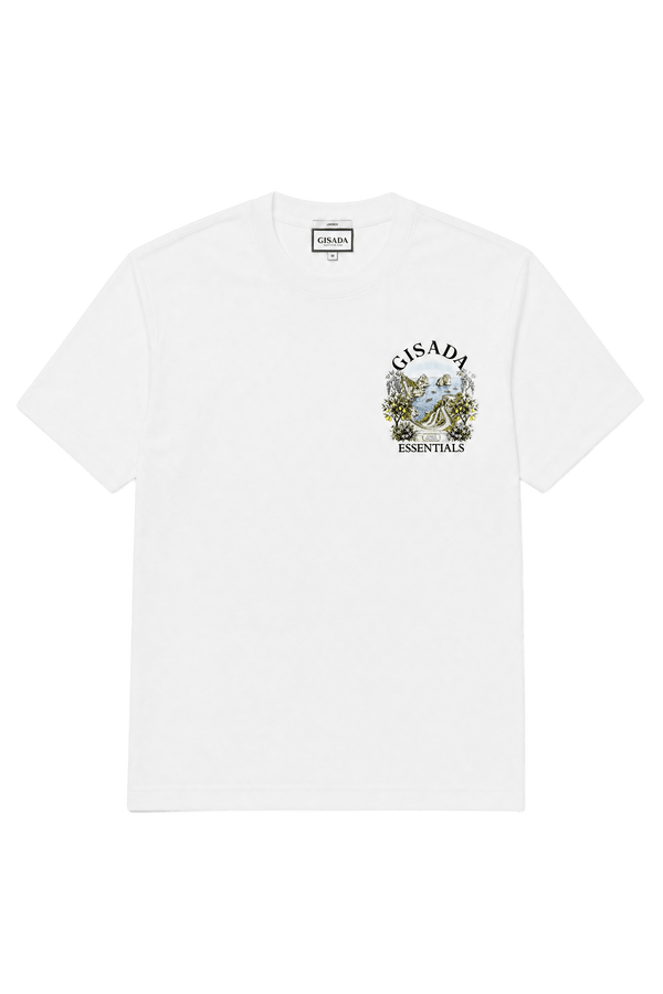 Fine Cotton Jersey Unisex T-Shirt With Print - Gisada.com