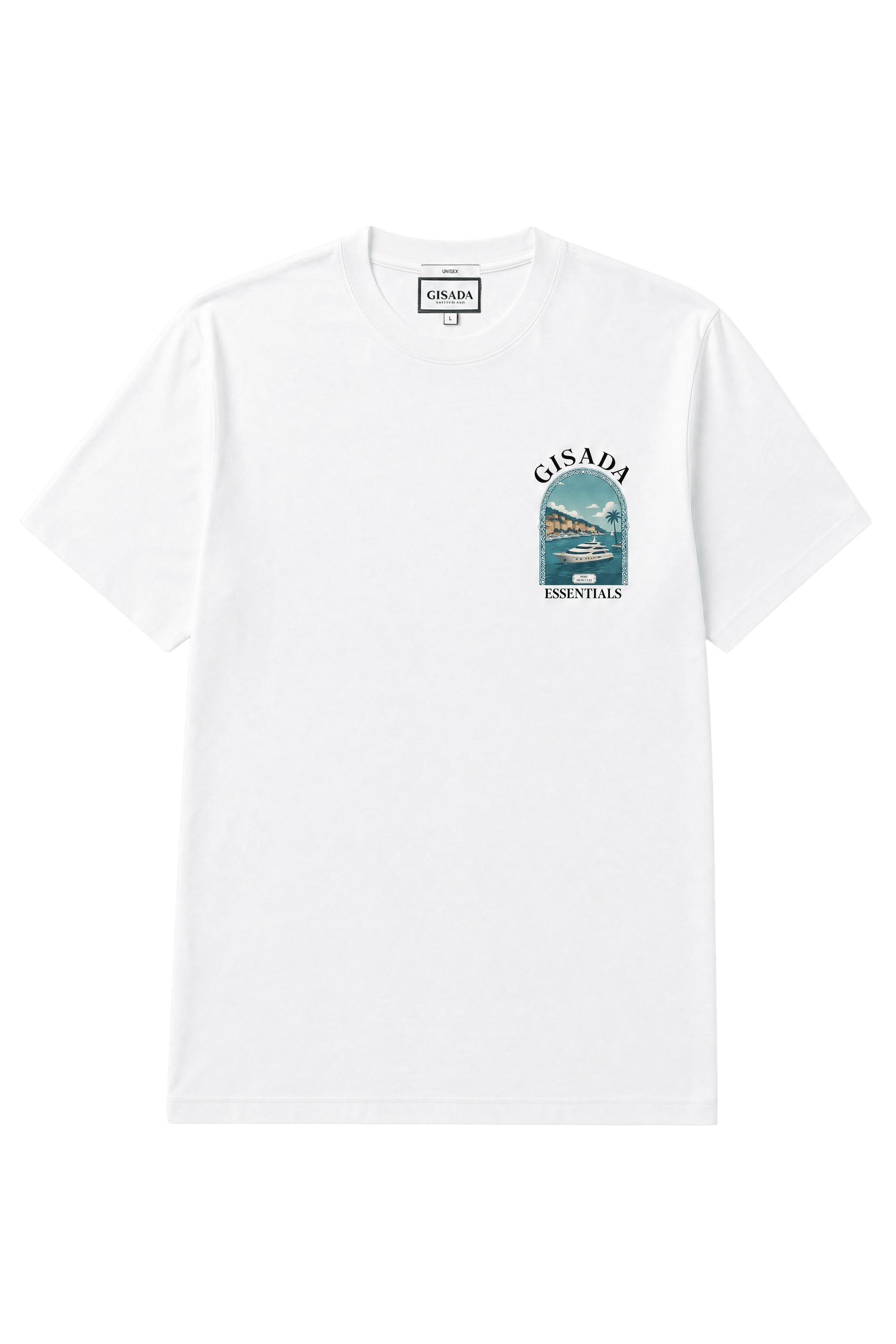 Fine Cotton Jersey Unisex T-Shirt With Print - Gisada.com