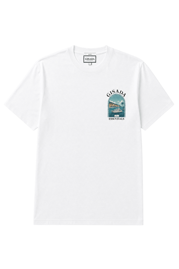 Fine Cotton Jersey Unisex T-Shirt With Print - Gisada.com