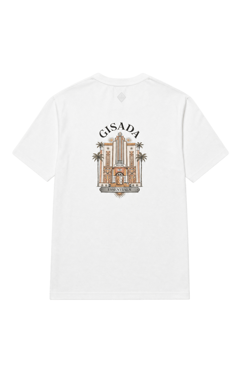 Fine Cotton Jersey Unisex T-Shirt With Print - Gisada.com