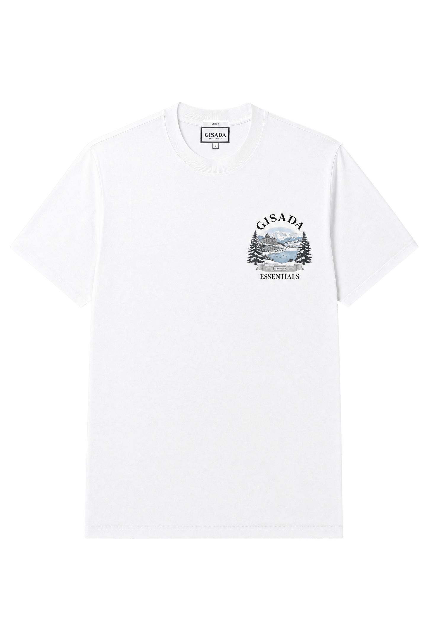 Fine Cotton Jersey Unisex T-Shirt With Print - Gisada.com