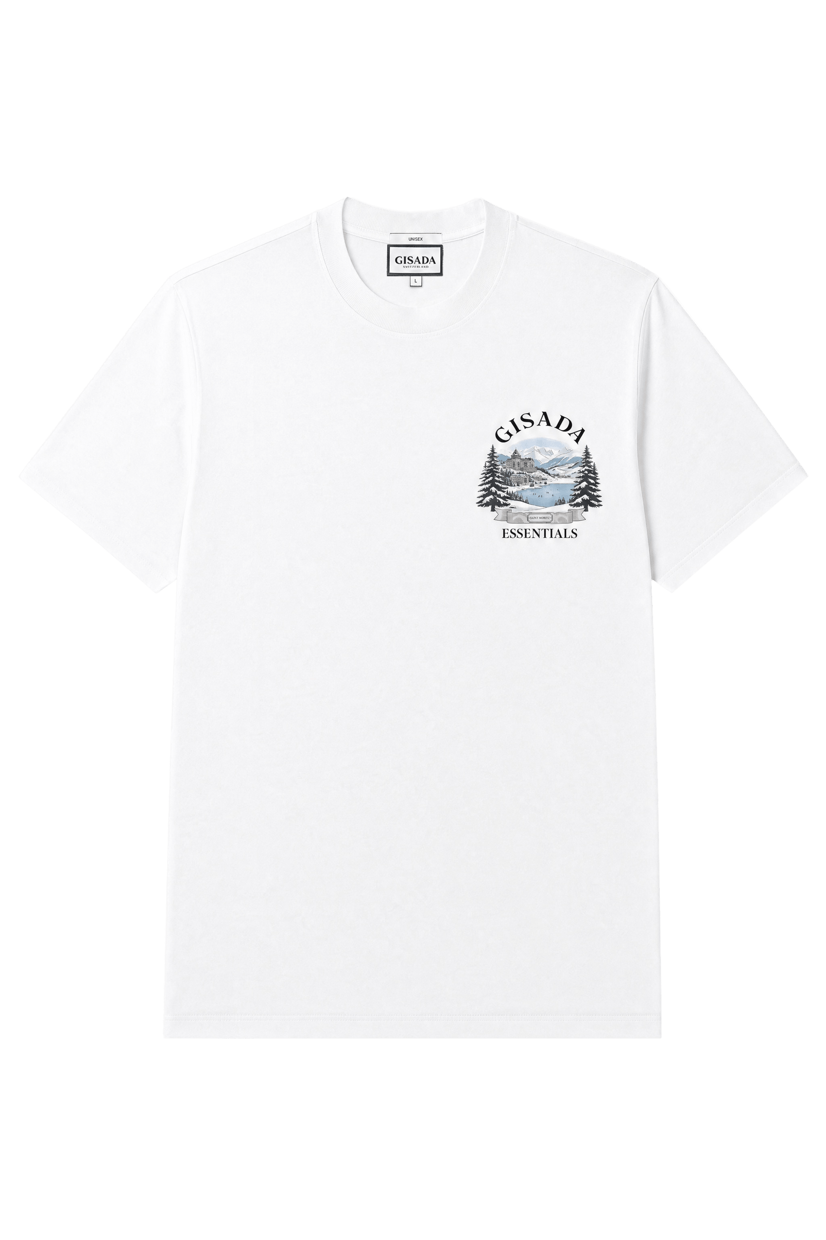 Fine Cotton Jersey Unisex T-Shirt With Print - Gisada.com