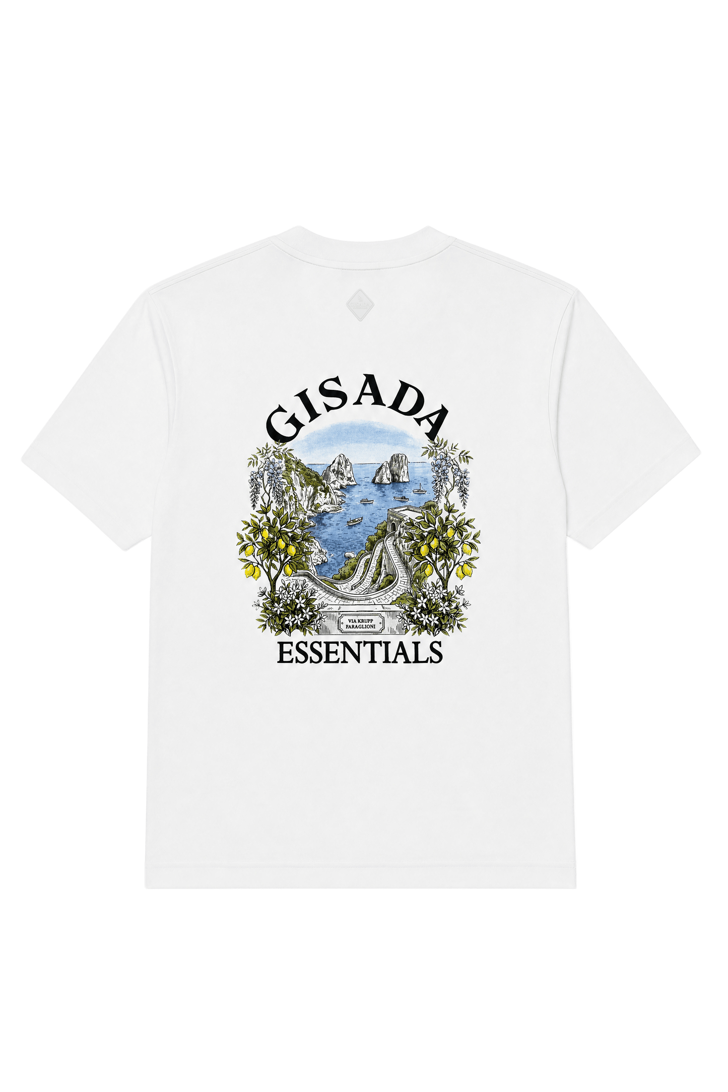 Fine Cotton Jersey Unisex T-Shirt With Print - Gisada.com