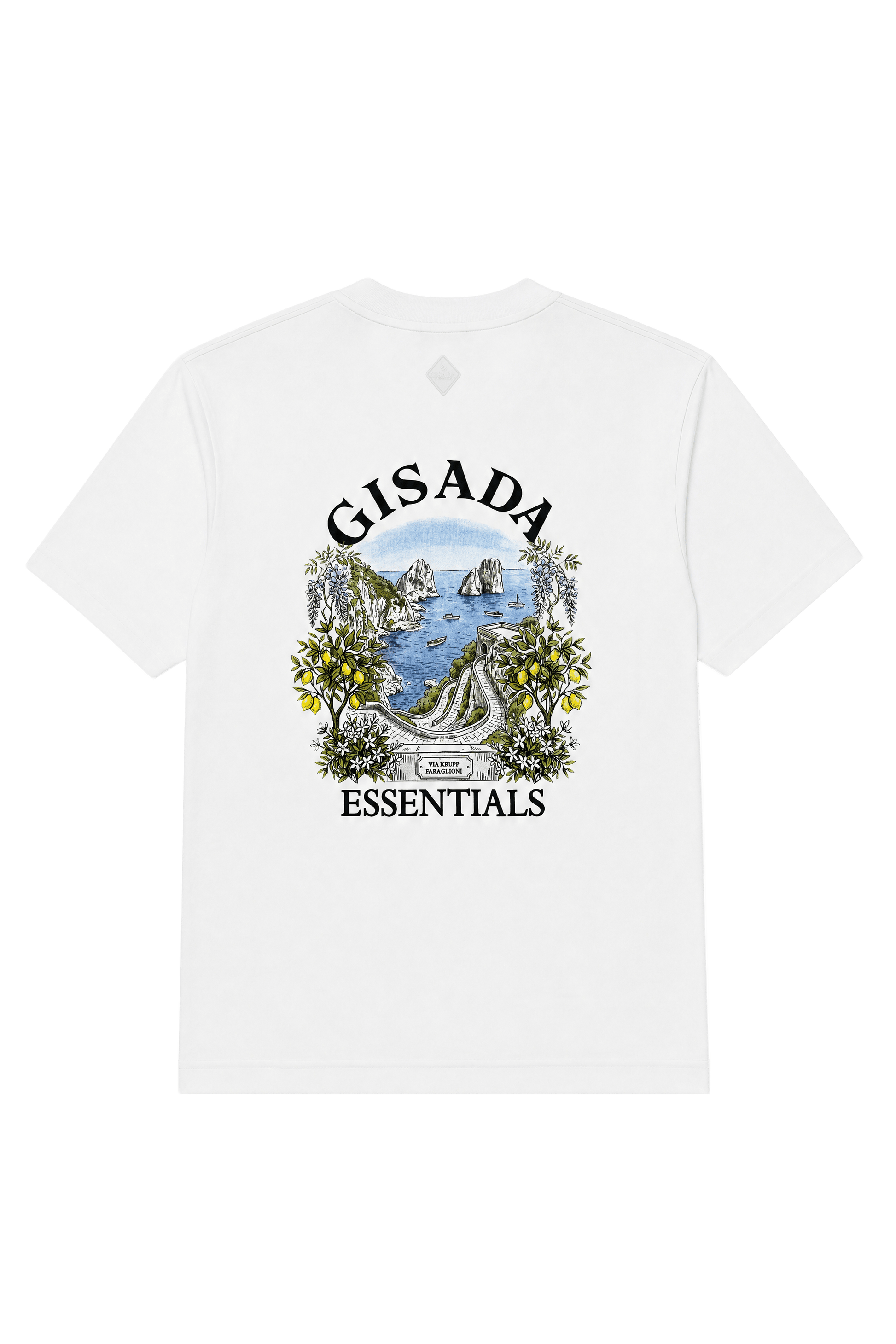 Fine Cotton Jersey Unisex T-Shirt With Print - Gisada.com
