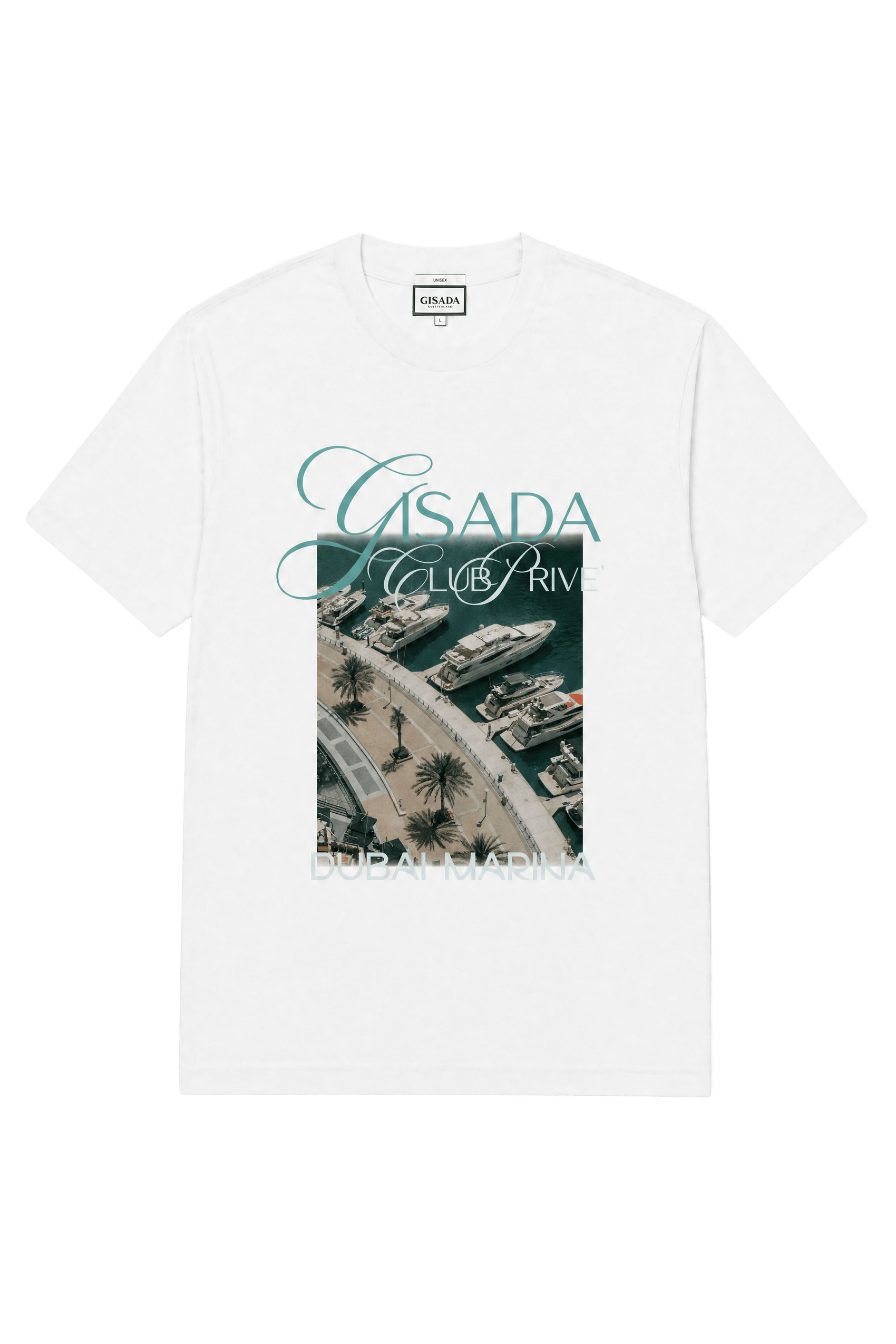 Fine Cotton Jersey Unisex T-Shirt With Print - Gisada.com