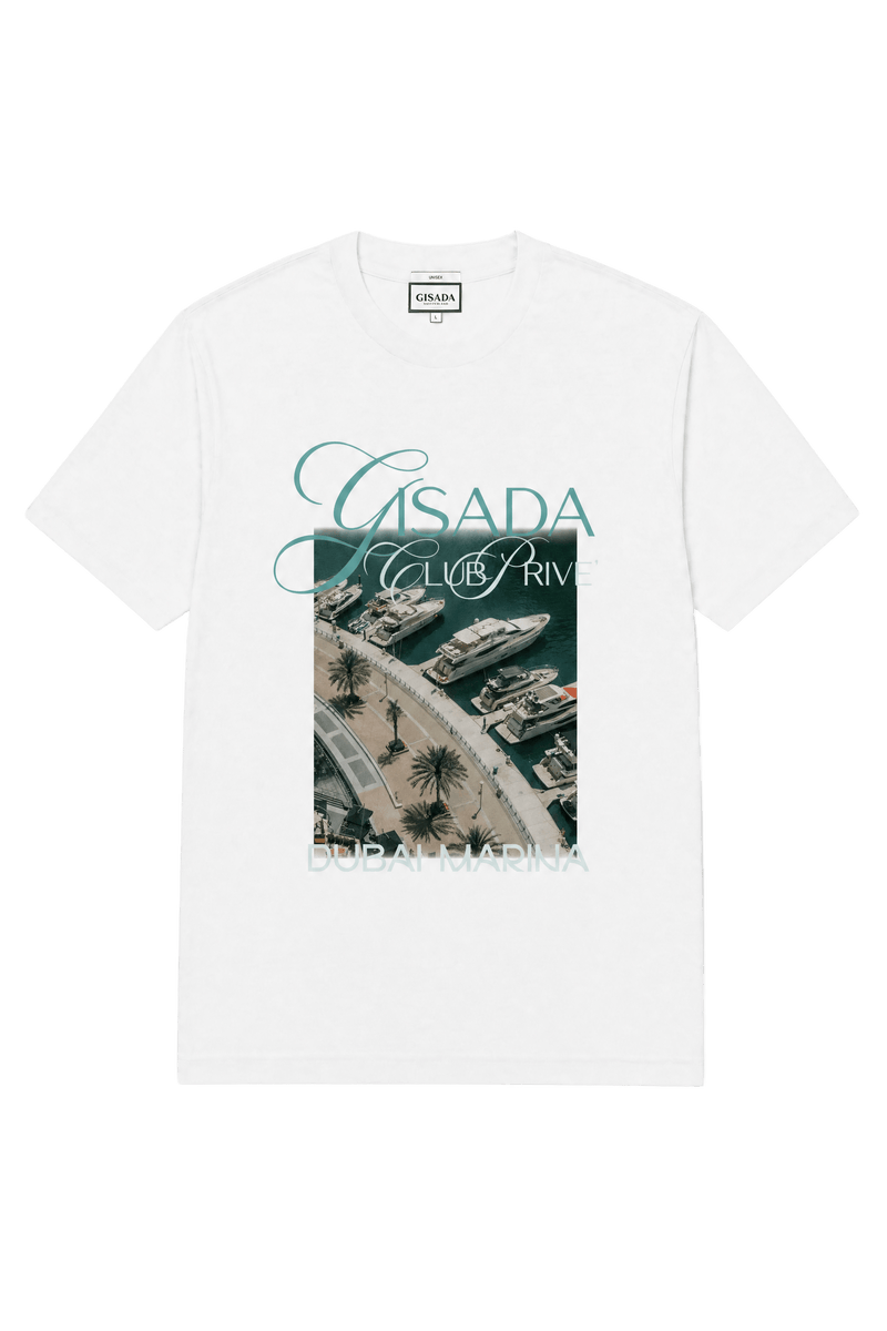 Fine Cotton Jersey Unisex T-Shirt With Print - Gisada.com