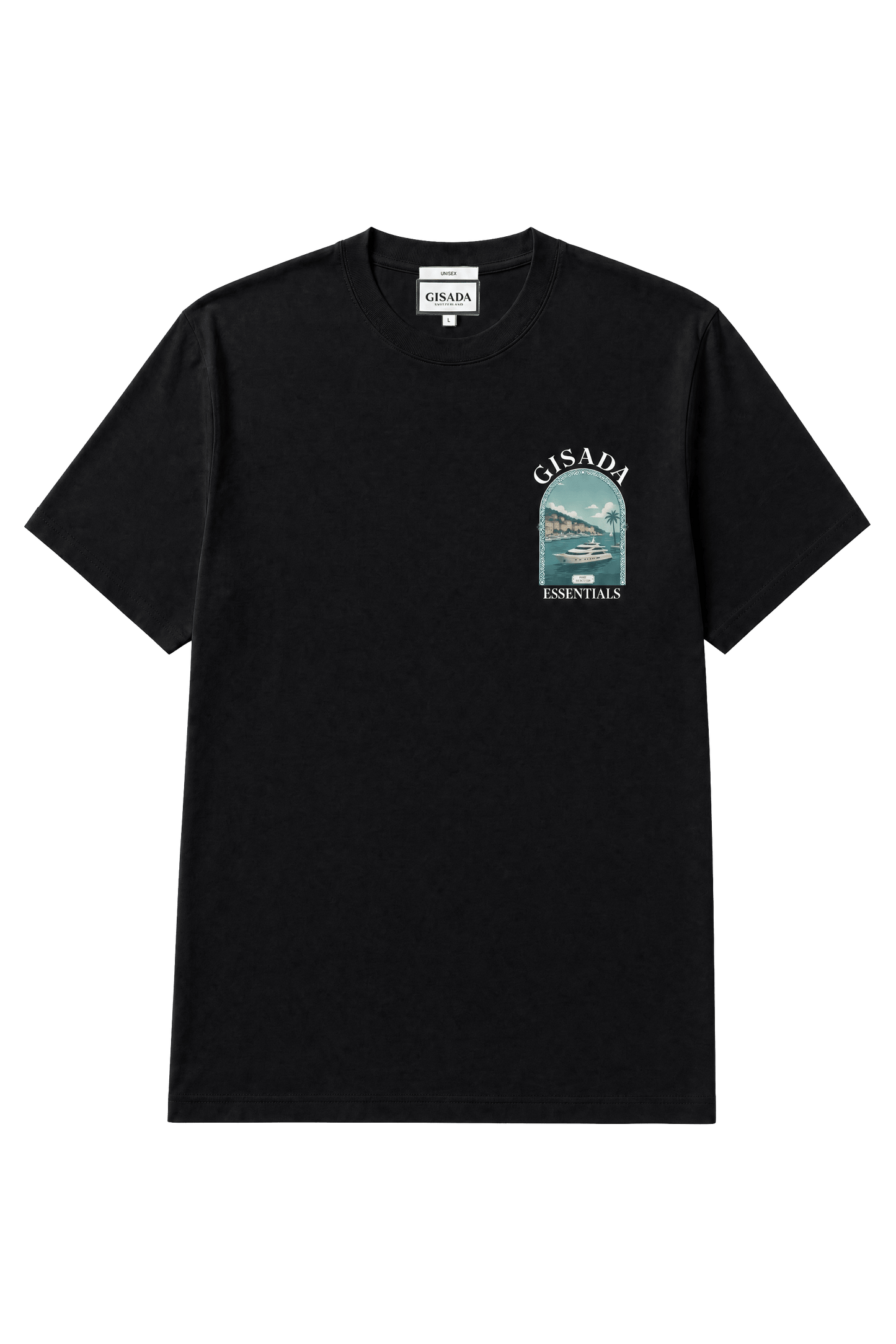Fine Cotton Jersey Unisex T-Shirt With Print - Gisada.com
