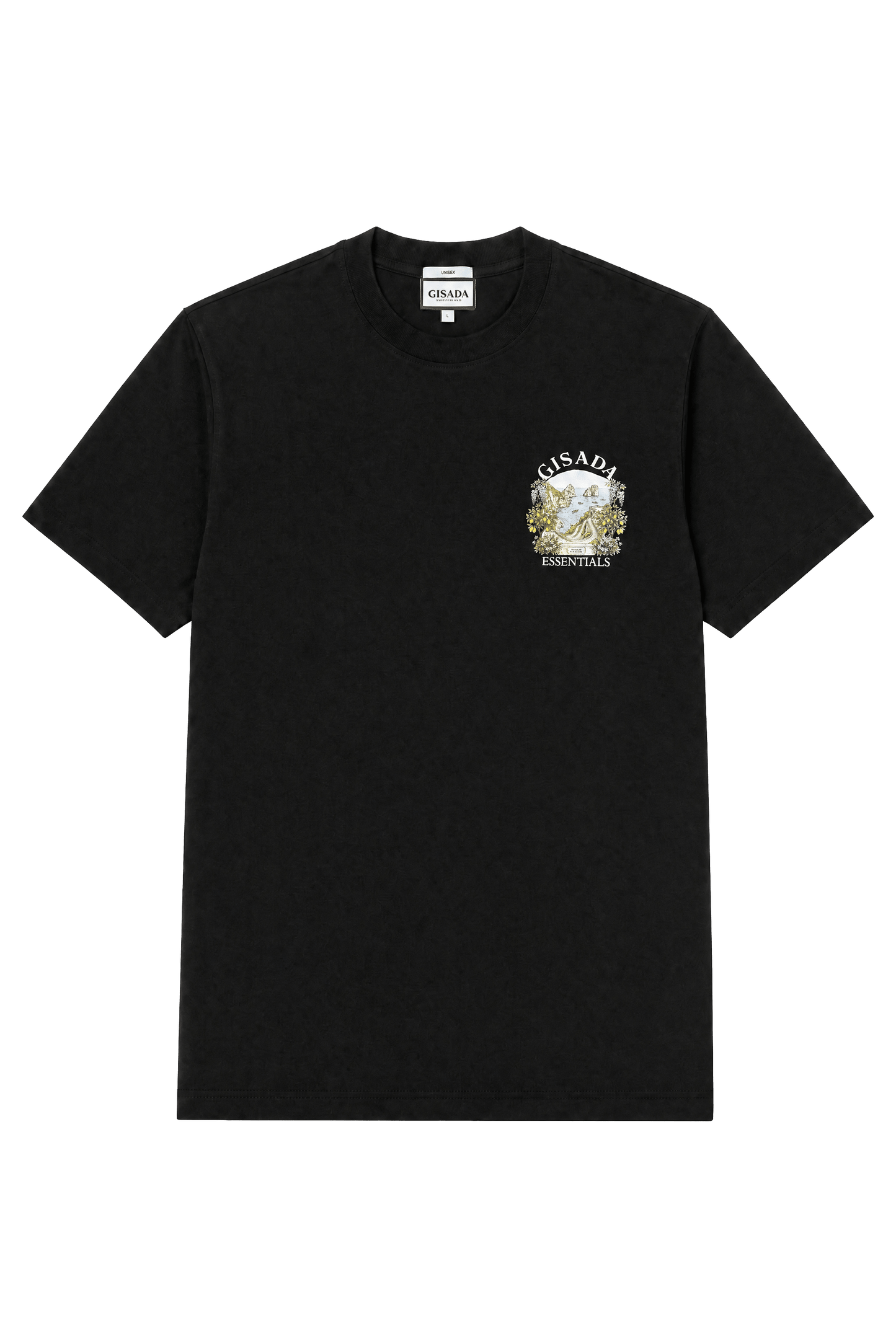 Fine Cotton Jersey Unisex T-Shirt With Print - Gisada.com