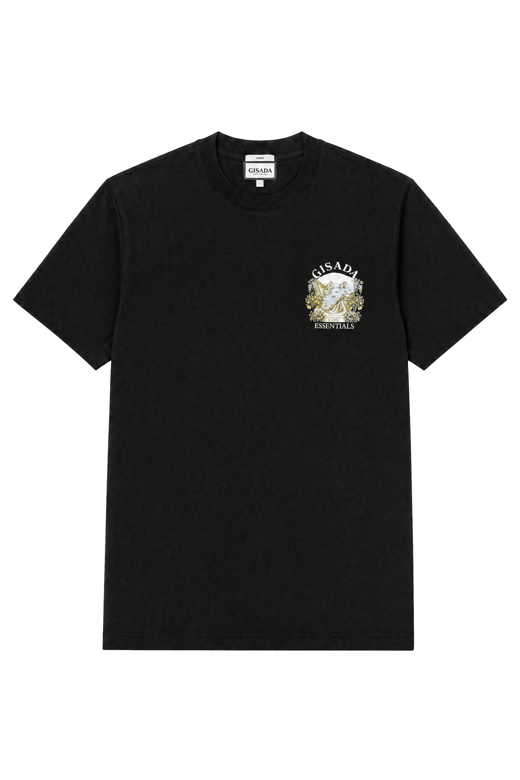 Fine Cotton Jersey Unisex T-Shirt With Print - Gisada.com