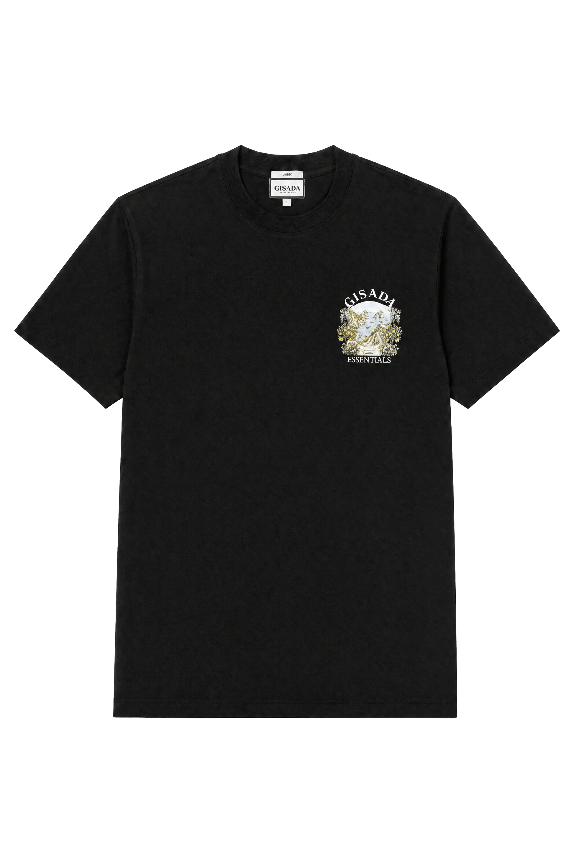 Fine Cotton Jersey Unisex T-Shirt With Print - Gisada.com