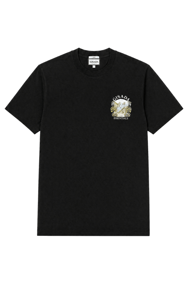 Fine Cotton Jersey Unisex T-Shirt With Print - Gisada.com
