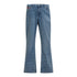 Flared Denim Jeans with Allover Gisada Logo and Inside Bottom Label - Gisada.com