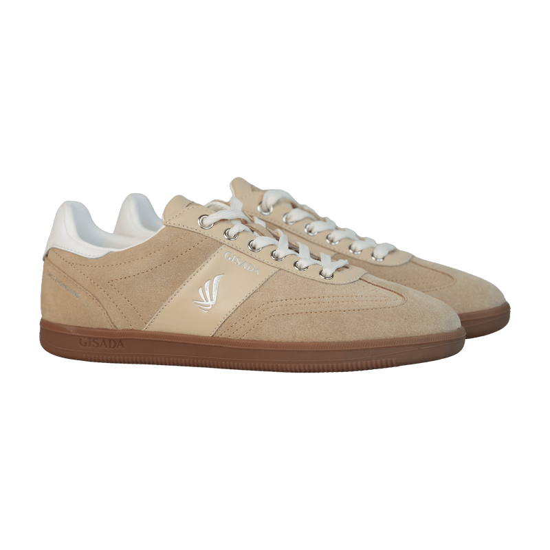 Sneaker mit flacher Sohle aus Wildleder