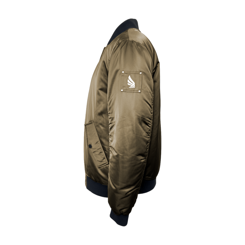 Midnight Down‑Filled Technical Bomber Jacket