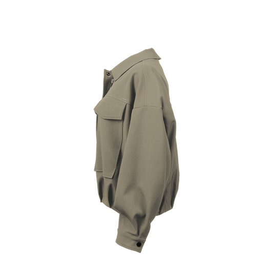Overshirt Jacket with Front Pockets - Gisada.com