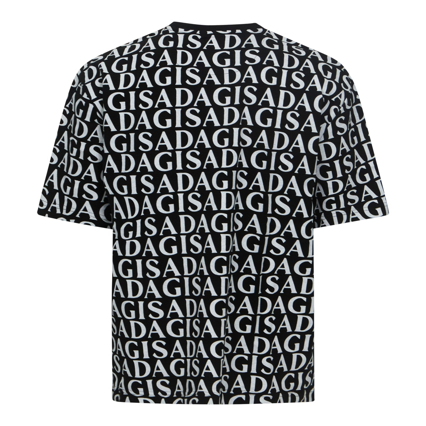 Oversized T-Shirt in Heavy Cotton with Allover Print - Gisada.com