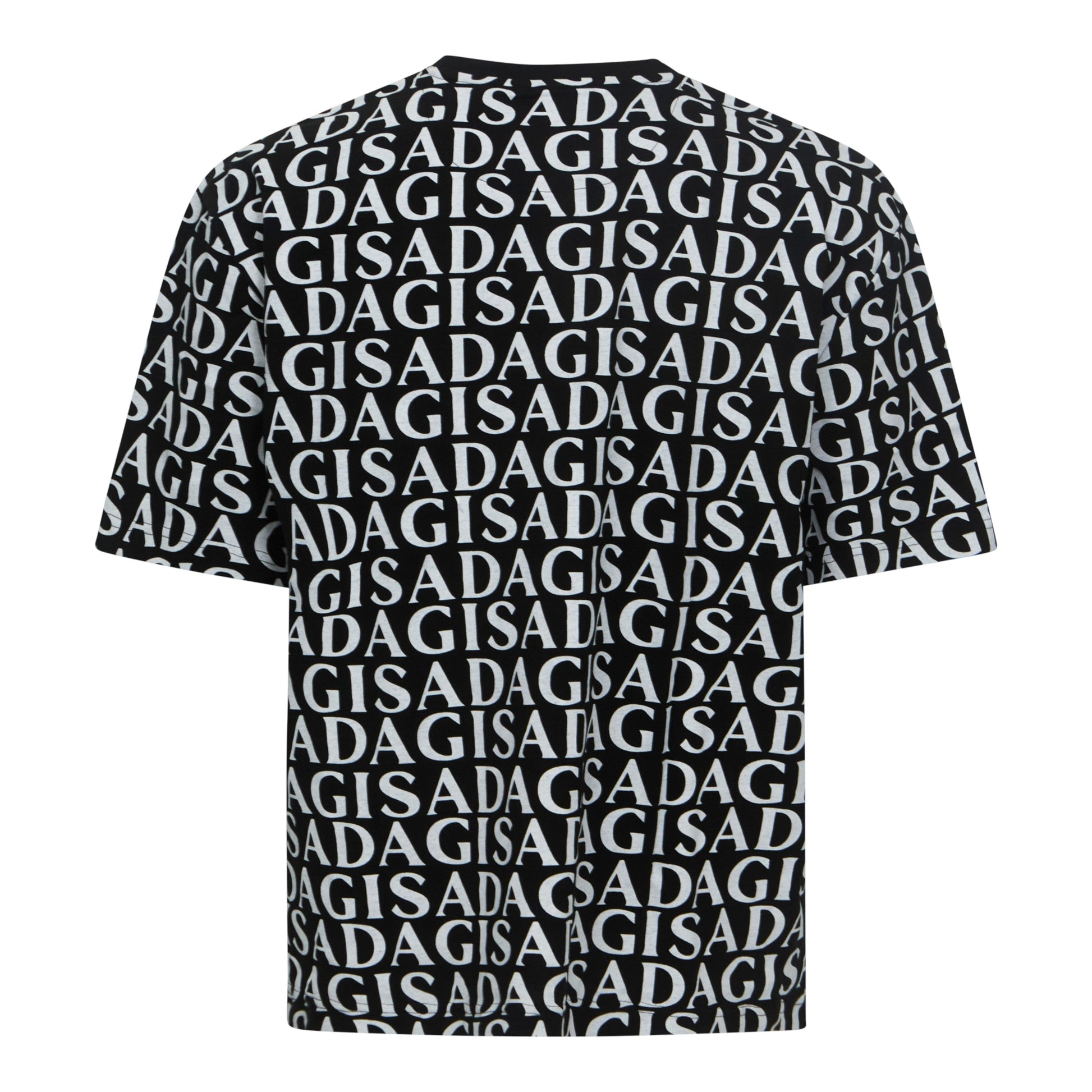 Oversized T-Shirt in Heavy Cotton with Allover Print - Gisada.com