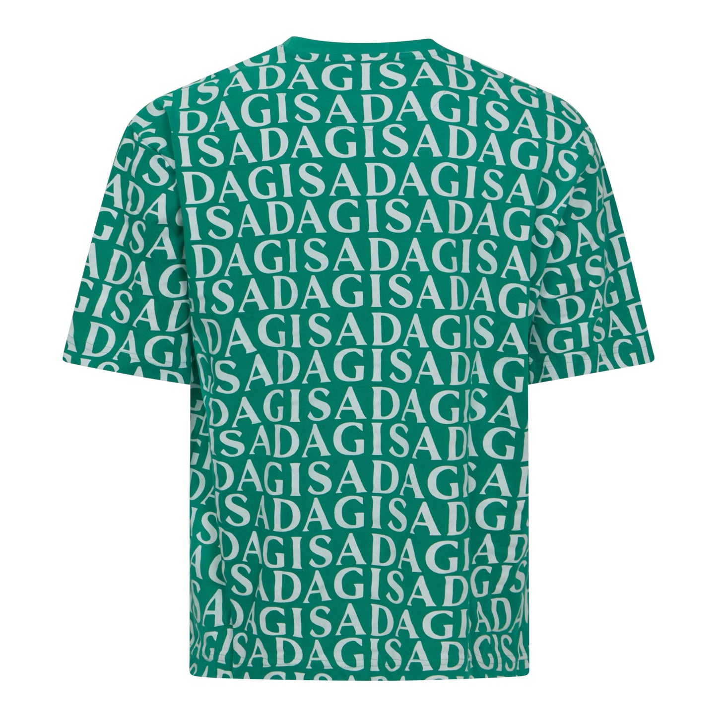 Oversized T-Shirt in Heavy Cotton with Allover Print - Gisada.com