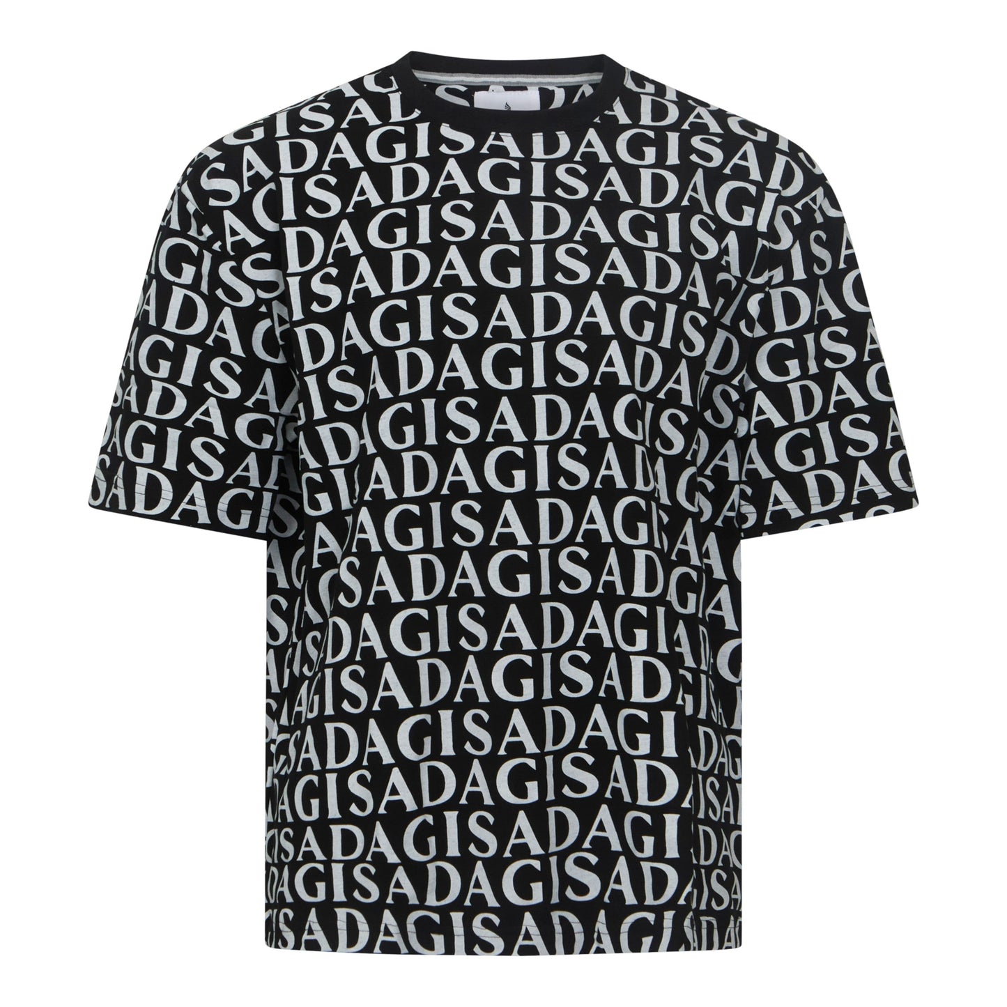 Oversized T-Shirt in Heavy Cotton with Allover Print - Gisada.com