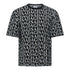Oversized T-Shirt in Heavy Cotton with Allover Print - Gisada.com