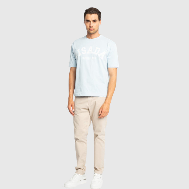 Oversized T-Shirt in Heavy Cotton with College Print - Gisada.com
