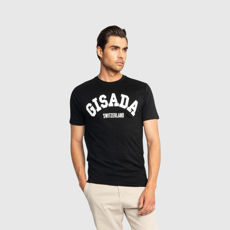 Oversized T-Shirt in Heavy Cotton with College Print - Gisada.com